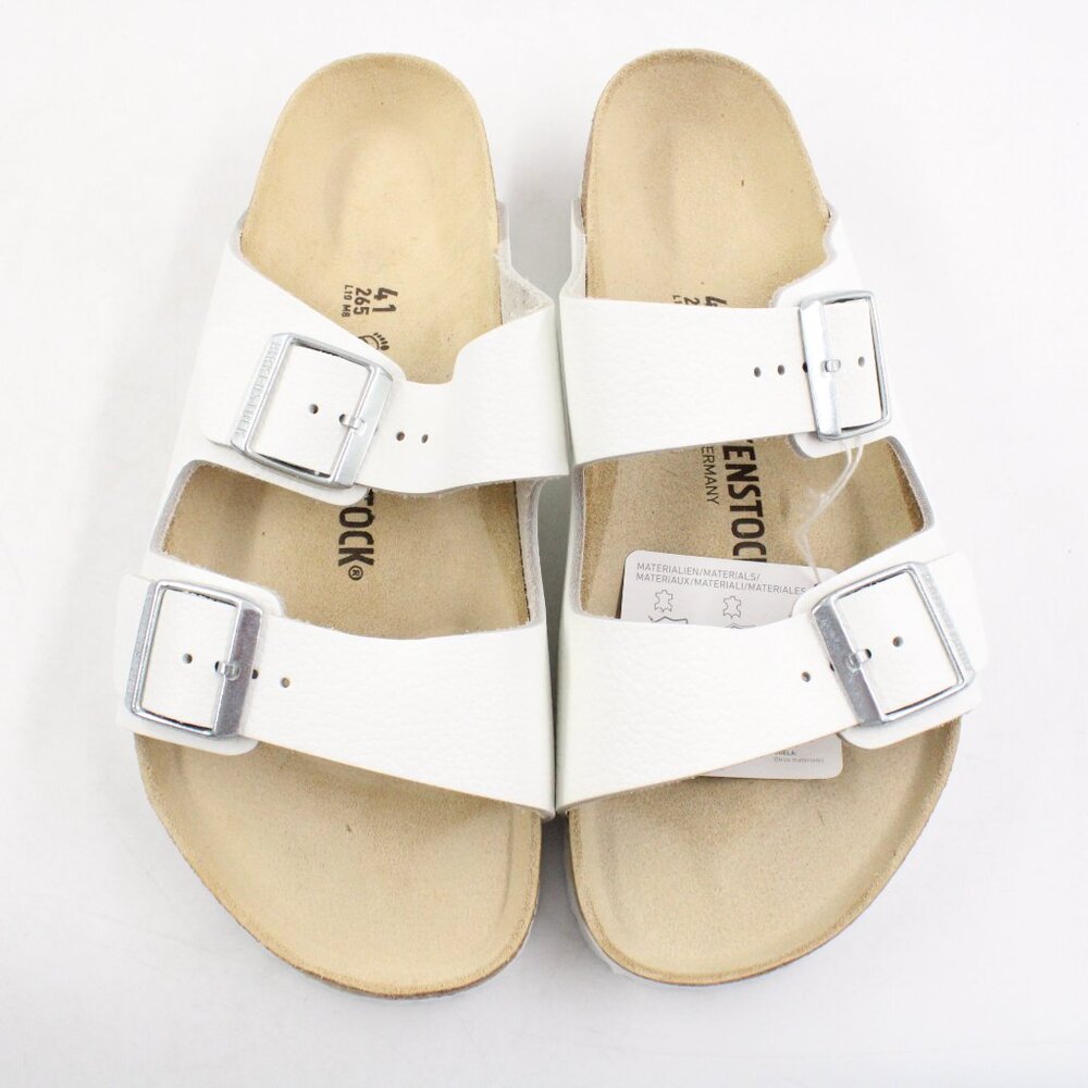 Birkenstock Arizona Leather Sandals in White size 41 - Picture 6 of 12